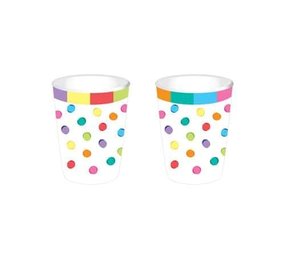 Haza - Witbaard Bekers Festive colors 250 ml | 8 stuks Haza - Witbaard Bekers Festive colors 250 ml | 8 stuks