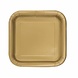 Unique Party Gold Square Plates 18x18cm | 16 pieces