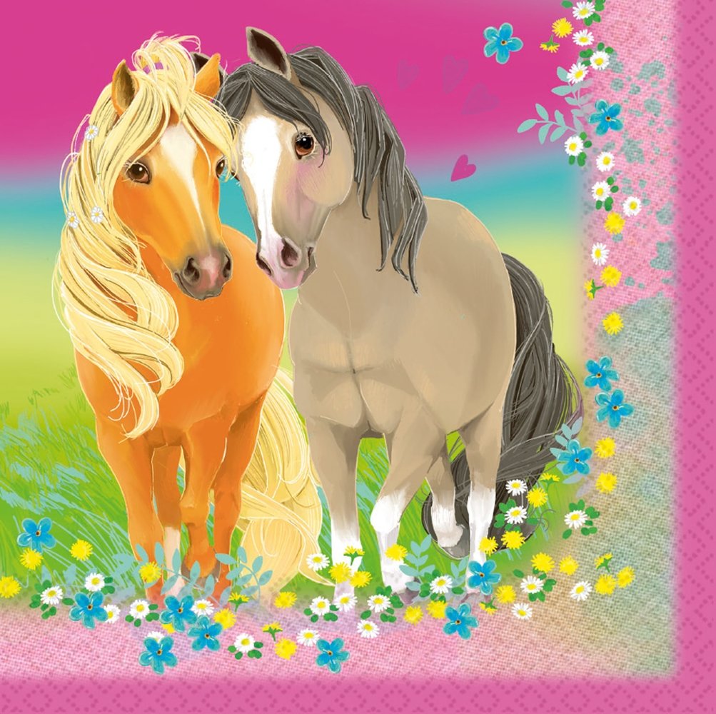Riethmüller Pretty Pony Servetten 33x33cm | 20 stuks