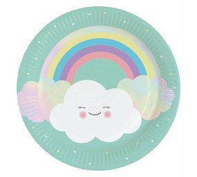 Riethmüller Regenbogen- und Wolkenteller 23 cm | 8 Stück
