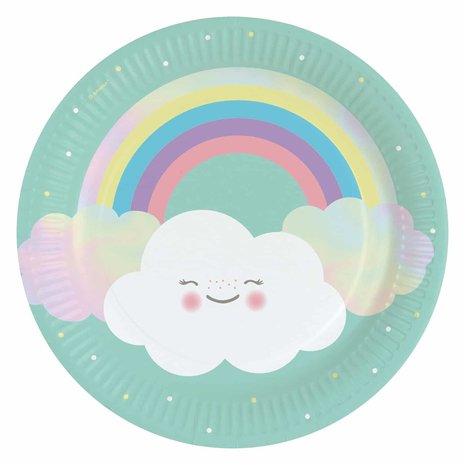 Riethmüller Rainbow & Cloud Plates 23cm | 8 pieces