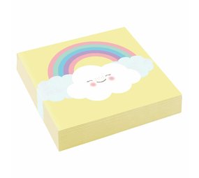 Riethmüller Servetten Rainbow & Cloud 25x25cm | 20 stuks Riethmüller Servetten Rainbow & Cloud 25x25cm | 20 stuks