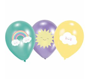 Riethmüller Ballonnen Rainbow & Cloud 28cm | 6 stuks Riethmüller Ballonnen Rainbow & Cloud 28cm | 6 stuks