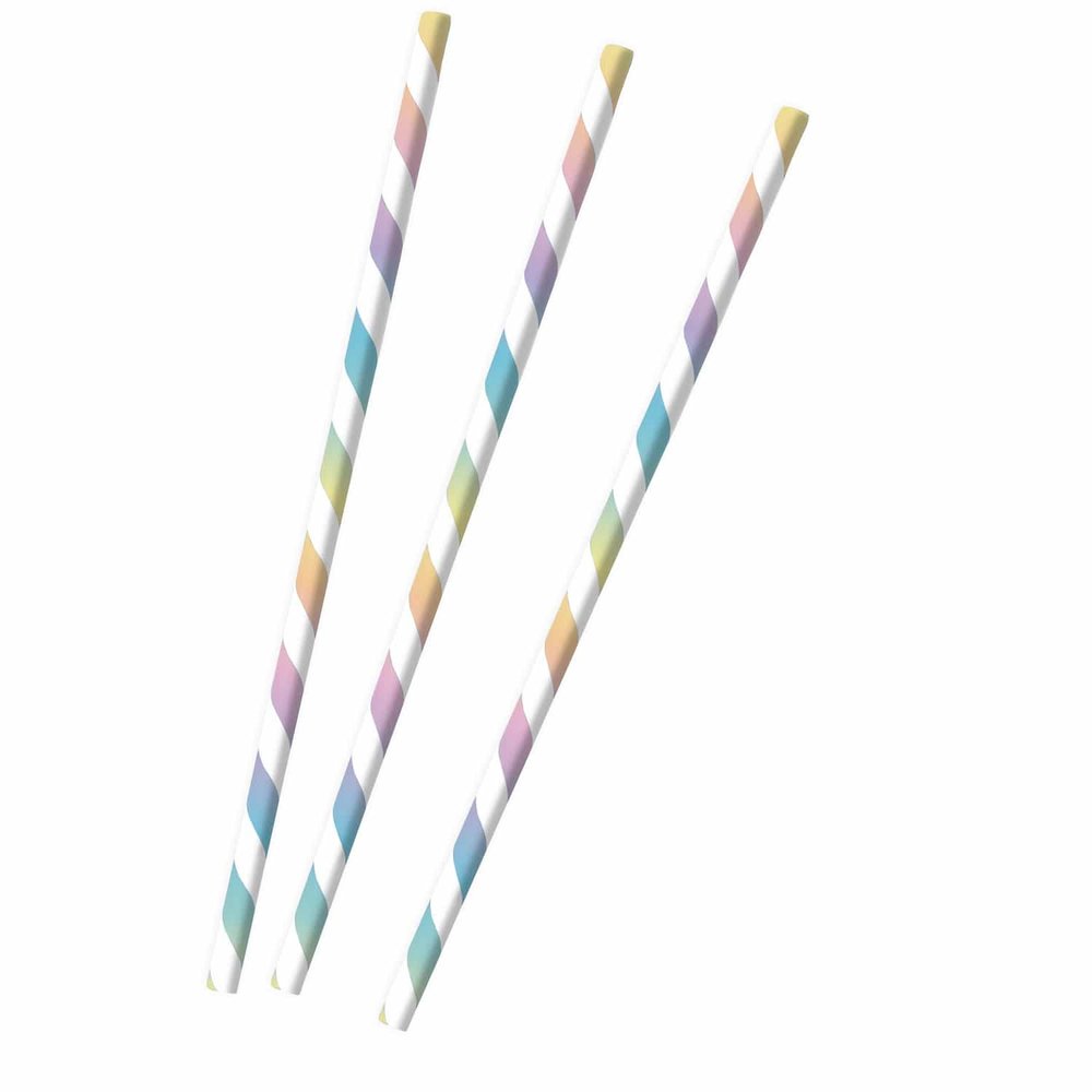 Riethmüller Rainbow & Cloud Paper Drinking Straws 20cm | 12 pieces