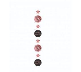 Paper Dreams Hangdecoratie Cheers to 65 years rose goud/zwart | per stuk Paper Dreams Hangdecoratie Cheers to 65 years rose goud/zwart | per stuk
