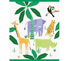 Unique Party Sachets cadeaux Safari Animaux 23 x 19 cm | 8 pièces