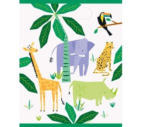 Unique Party Safari-Partytüten mit Tiermotiven, 23 x 19 cm | 8 Stück