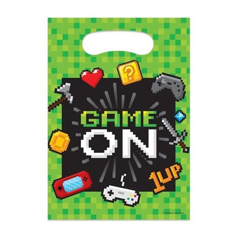 Creative Converting Game Party Party Bags 16.5x23cm | 8 pieces