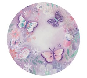 Riethmüller Assiettes papillon 23 cm | 8 pièces