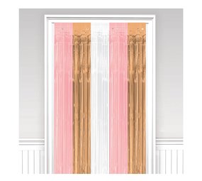 Amscan Door Curtain Rose Gold Blush 91.5x243cm | per piece