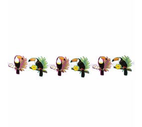 Guirlande de toucans d'Hawaï en carton | 160 cm