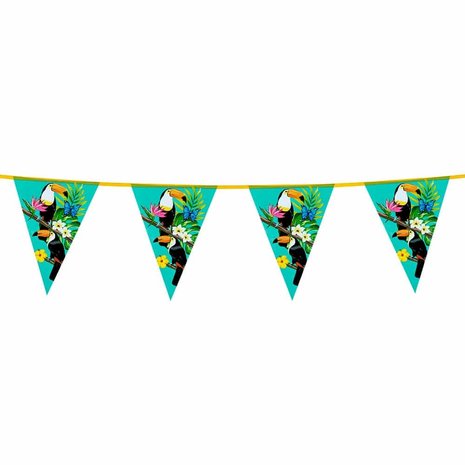 Boland Guirlande de drapeaux toucans d'Hawaï | 6 m.