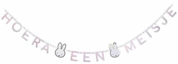Haza - Witbaard Miffy Letter Garland "Hooray a Girl" 210cm | per piece