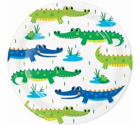 Creative Converting Borden Alligator Krokodillen 18cm | 8 stuks Creative Converting Borden Alligator Krokodillen 18cm | 8 stuks