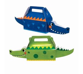 Creative Converting Alligator Crocodile Party Favor Boxes 32x11cm | 4 pieces