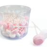 Sucettes de dextrose roses et blanches | par silo d'environ 45 pièces Sucettes de dextrose roses et blanches | par silo d'environ 45 pièces