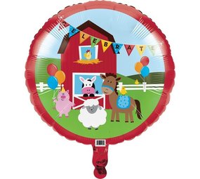 Creative Converting Helium ballon Boerderij dieren 45cm | 1 stuks