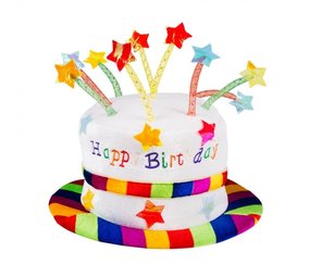 Boland Chapeau gâteau arc-en-ciel « Joyeux anniversaire »