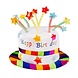 Hoed regenboog taart 'Happy Birthday' Hoed regenboog taart 'Happy Birthday'