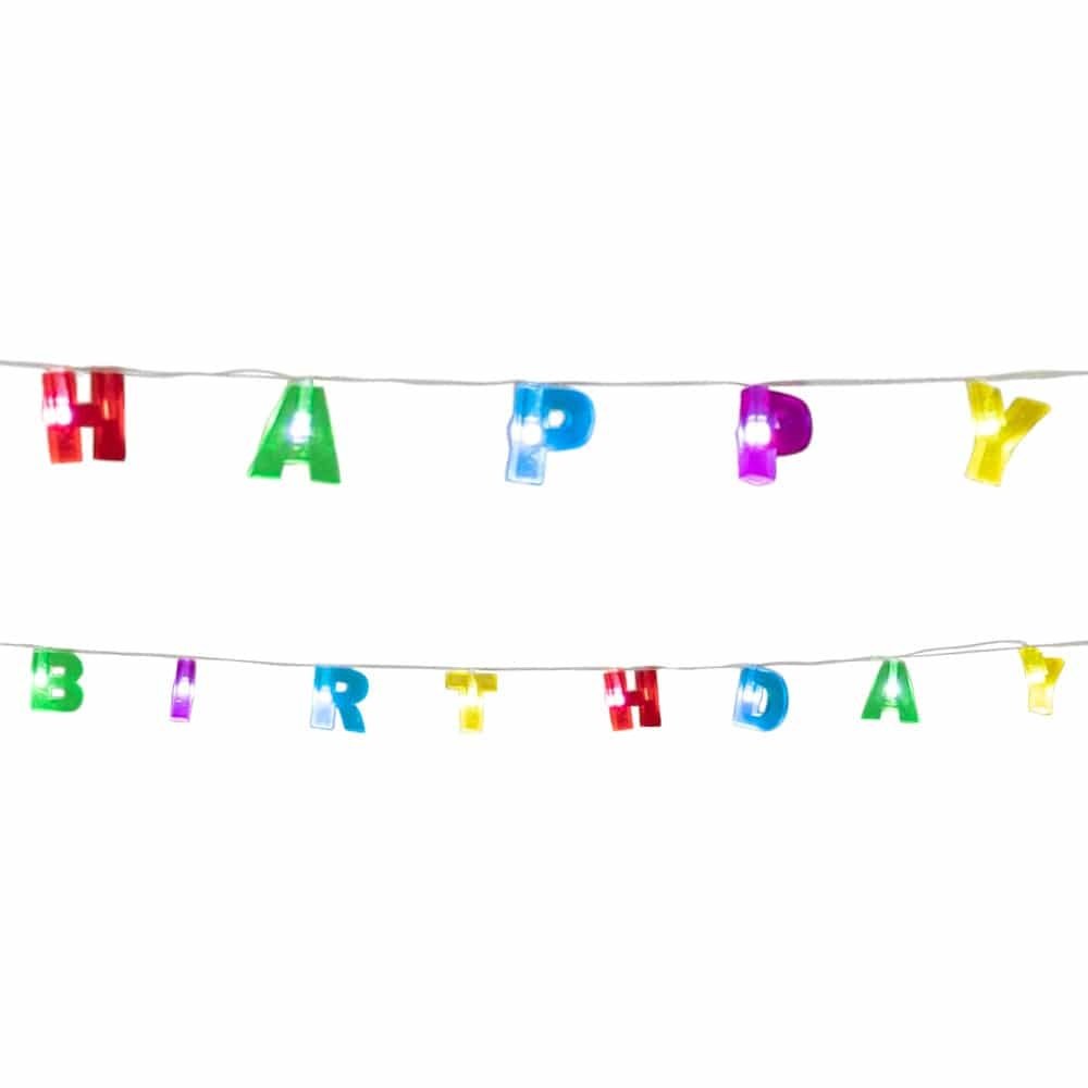 LED light string 'Happy Birthday' | 160cm