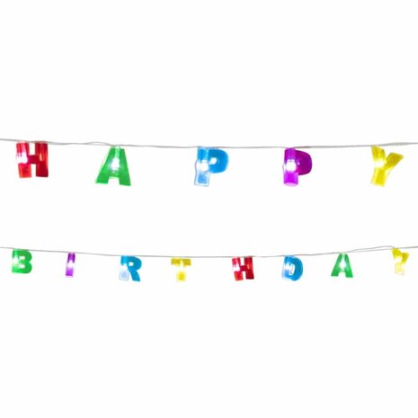 LED-Lichterkette „Happy Birthday“ | 160 cm