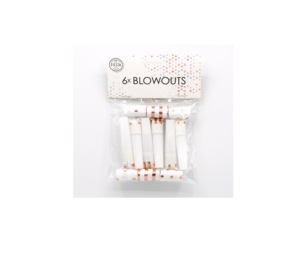 Festive Rose Gold Roll Tongues | 6 pieces