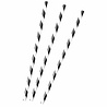 Amscan Papierstrohhalme, schwarz-weiß, 20 cm | 12 Stück Amscan Papierstrohhalme, schwarz-weiß, 20 cm | 12 Stück