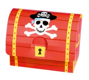 Amscan Piraten-Gastgeschenkboxen 8x11x6cm | 8 Stück