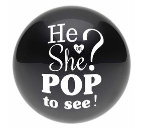Riethmüller Black Gender Reveal Balloon Blue and Pink Confetti | 60 cm