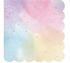 Creative Converting Schimmernde Servietten 33x33cm | 16 Stück