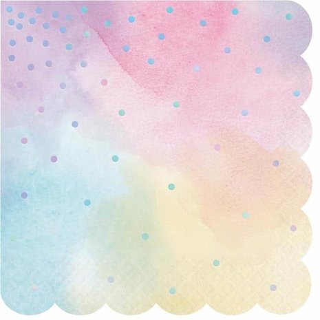 Creative Converting Serviettes irisées 33 x 33 cm | 16 pièces
