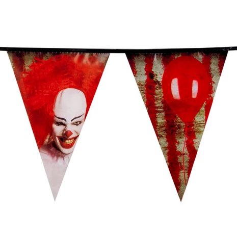 Boland Horror Clown Flag Garland Halloween 6 meters | per piece