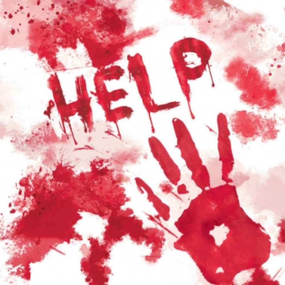 Servet bebloede hand HELP | 20 stuks Servet bebloede hand HELP | 20 stuks