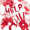 Bloody Hand Napkin HELP | 20 pieces Bloody Hand Napkin HELP | 20 pieces