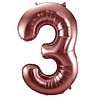Folat Ballon en aluminium numéro 3 Bronze | 86 cm Folat Ballon en aluminium numéro 3 Bronze | 86 cm