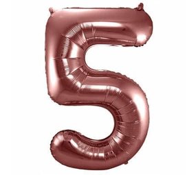 Folat Folie ballon cijfer 5 Brons | 86cm Folat Folie ballon cijfer 5 Brons | 86cm