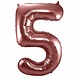 Folie ballon cijfer 5 Brons | 86cm Folie ballon cijfer 5 Brons | 86cm