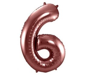 Folat Ballon en aluminium numéro 6 Bronze | 86 cm