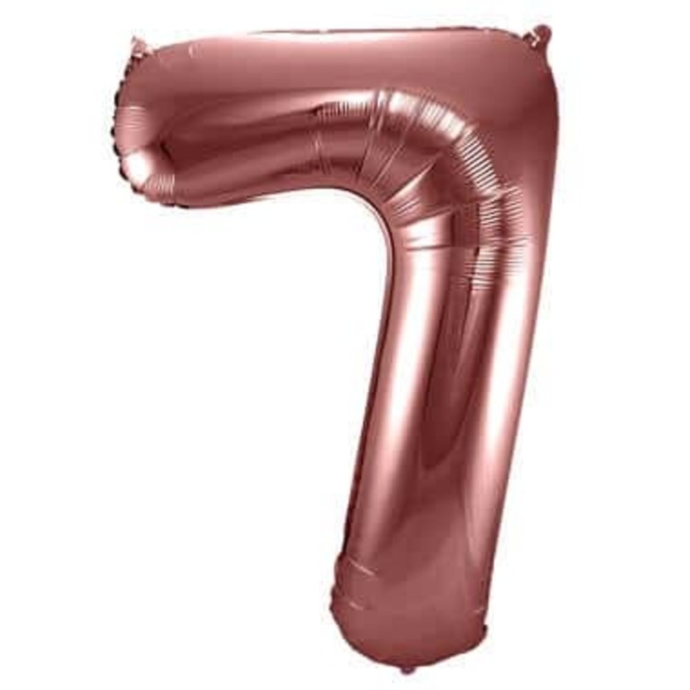 Folat Folie ballon cijfer 7 Brons | 86cm