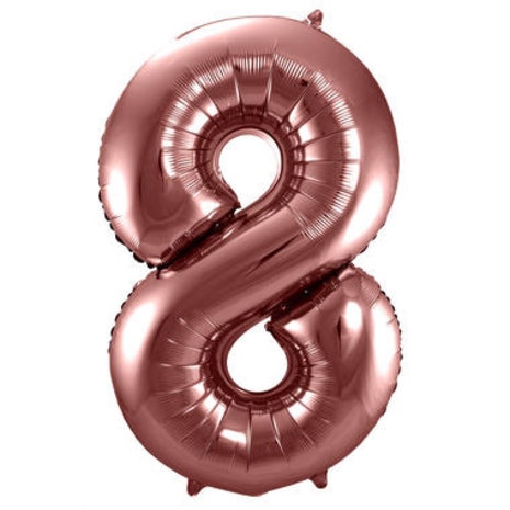 Folat Foil balloon number 8 Bronze | 86cm