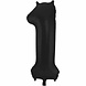 Folat Foil Balloon Number 1 Matte Black Metallic | 86cm
