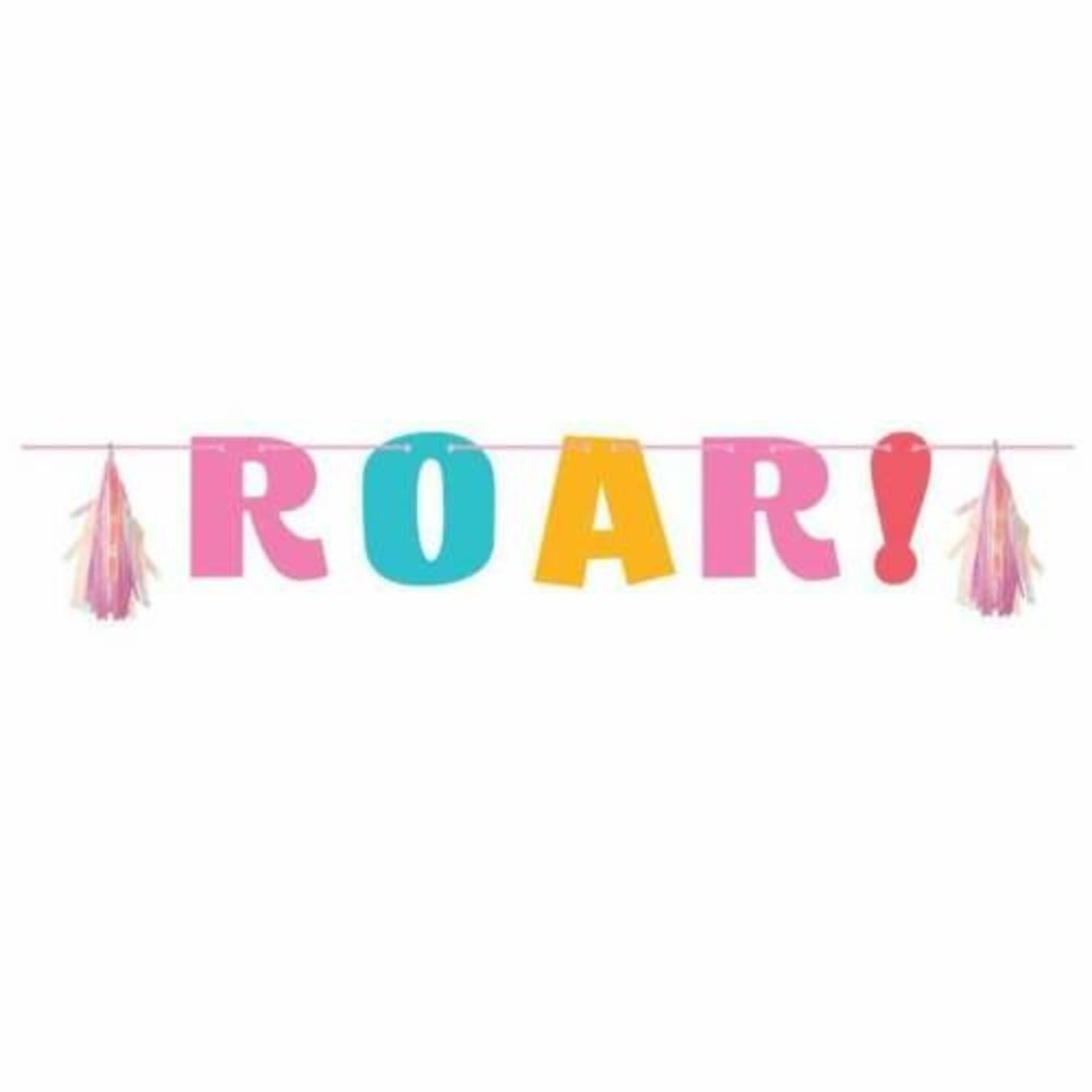 Creative Converting Dinosaur ROAR! Letter garland with tassels 137x20cm | per piece