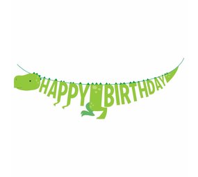 Creative Converting Dinosaurier-Buchstabengirlande „Happy Birthday“ 15 x 167 cm | pro Stück