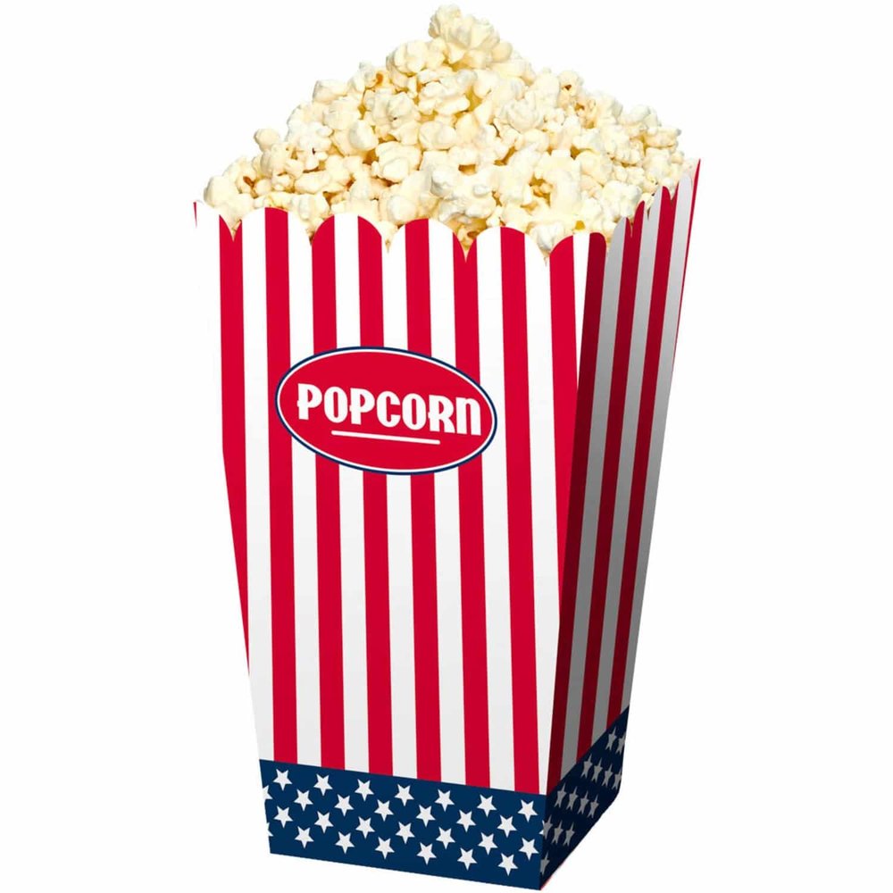 Folat Plateau à popcorn 10,5 x 10,5 x 16 cm | 4 pièces