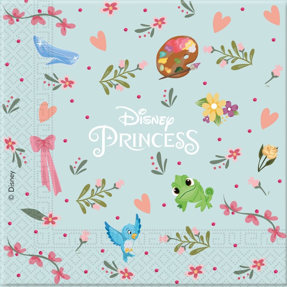 Procos Party Servietten Disney Prinzessin „Dare to Dream“ 33x33cm | 20 Stück