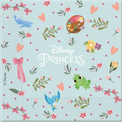 Procos Party Servietten Disney Prinzessin „Dare to Dream“ 33x33cm | 20 Stück