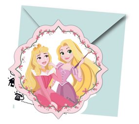 Procos Party Disney-Prinzessinnen-Einladungen „Dare to Dream“ | 6 Stück