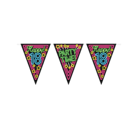 Paper Dreams Neon-Girlande zum 18. Geburtstag | 10 Meter