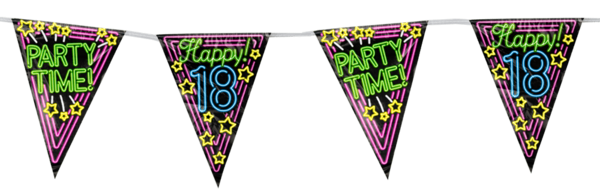 Paper Dreams Neon-Girlande zum 18. Geburtstag | 10 Meter
