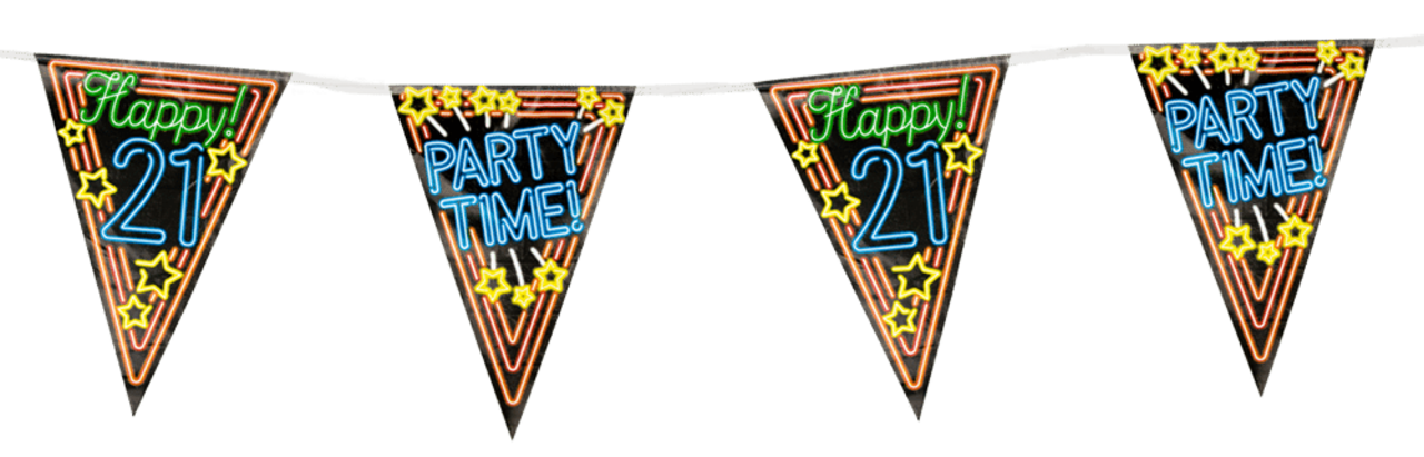 Paper Dreams Neon-Girlande „21 Jahre“ | 10 Meter
